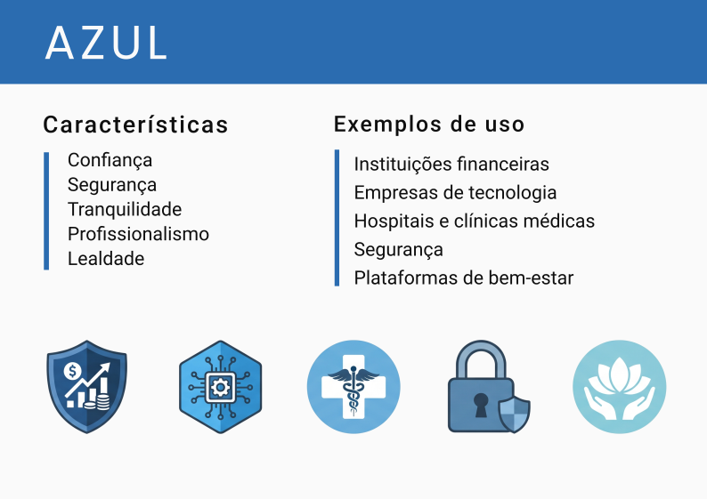 Tons de azul remetendo a serenidade